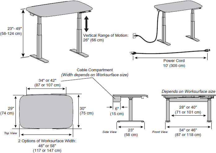 standing desk drawing