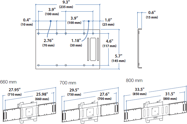 Ergotron 97-489 MMC 800 mm Extension Kit