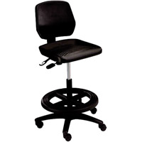 Office Master WS25 (OM Seating) Ergonomic Work Stool, 20" Footring