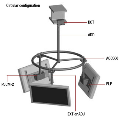 Peerless Mdj760 Flat Panel Multi Display Circular Up To 50